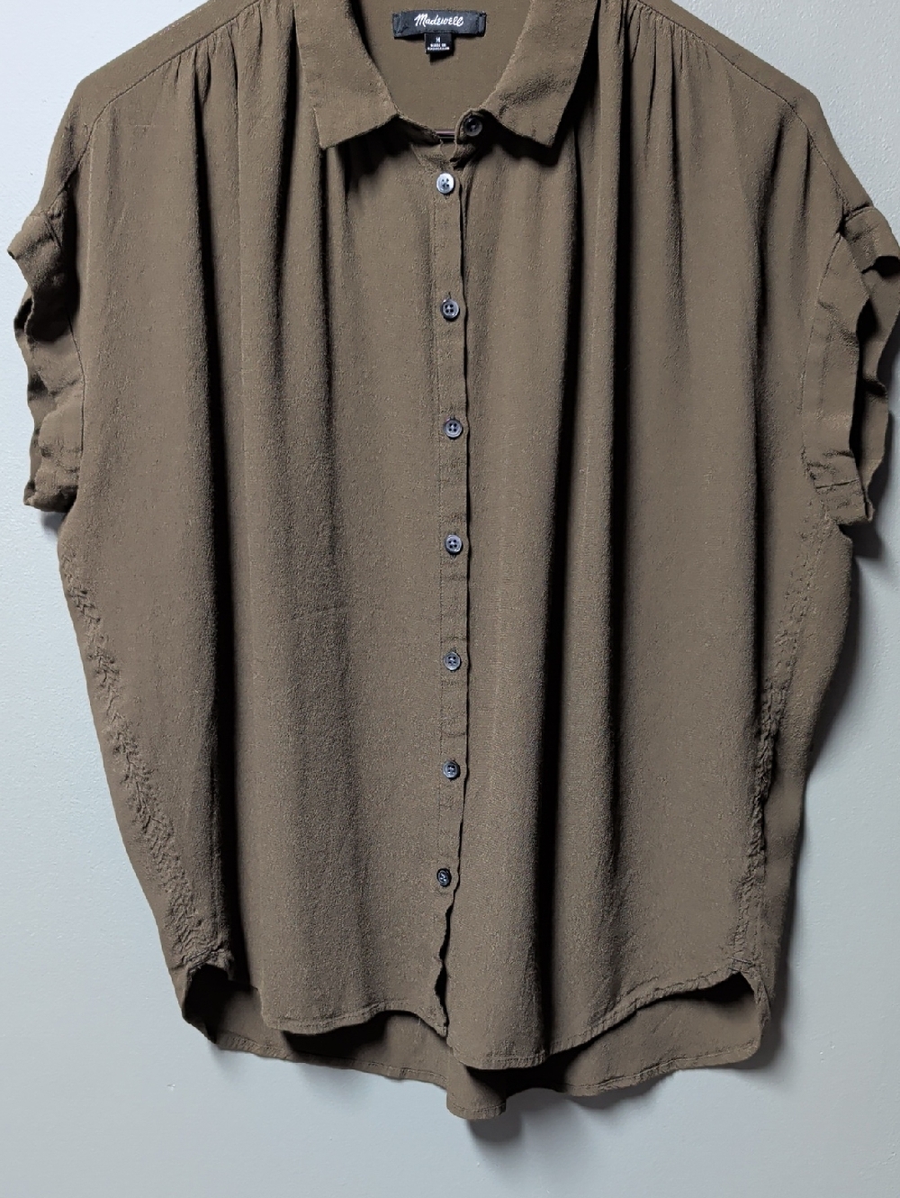 Madewell Women's Green medium button short sleeve